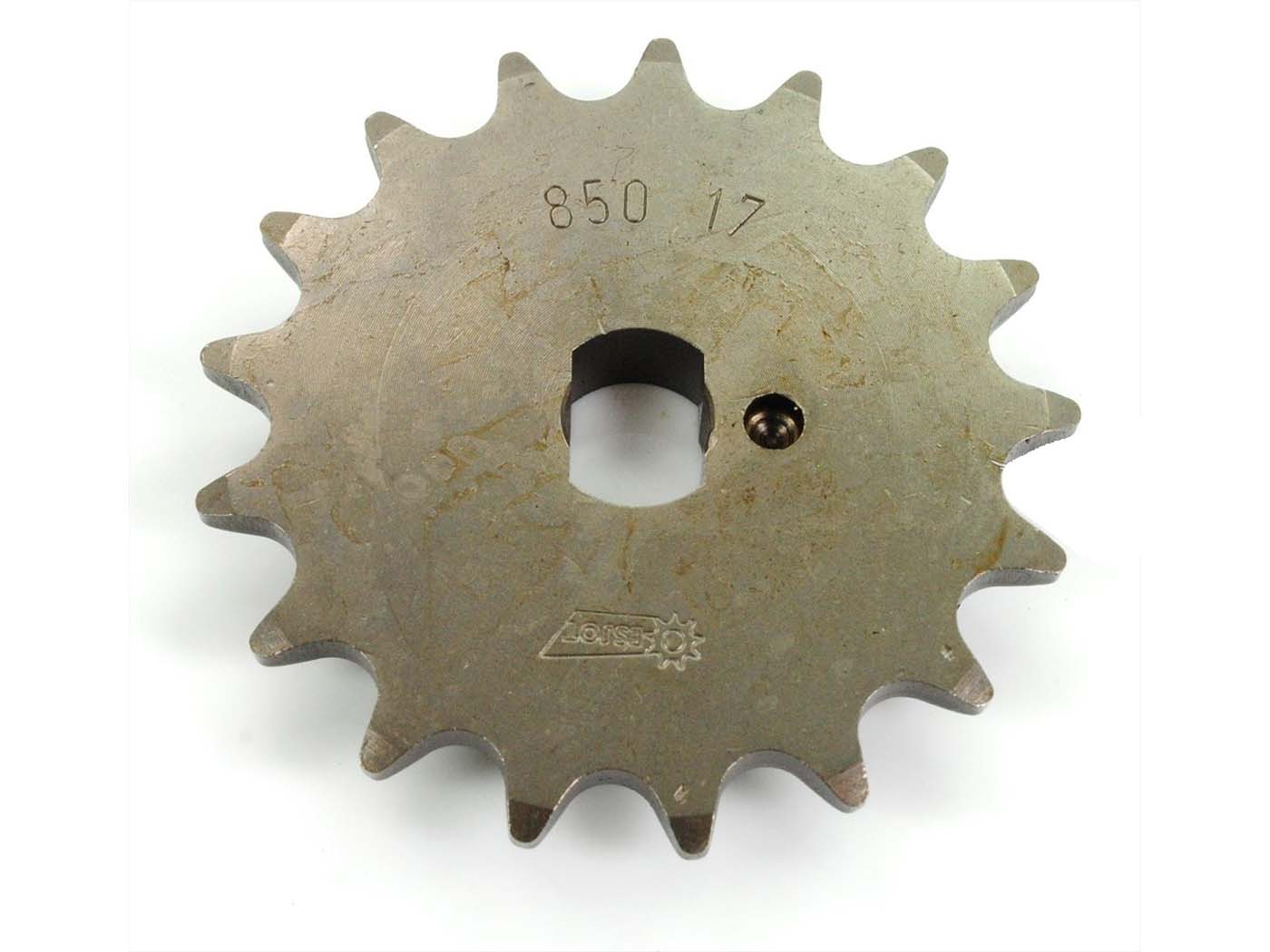 Pinion Esjot oțel 17 dinți 16x11mm montaj oval pentru Zündapp R 50, CS 50, Hai 50, C 50 Sport și alte modele