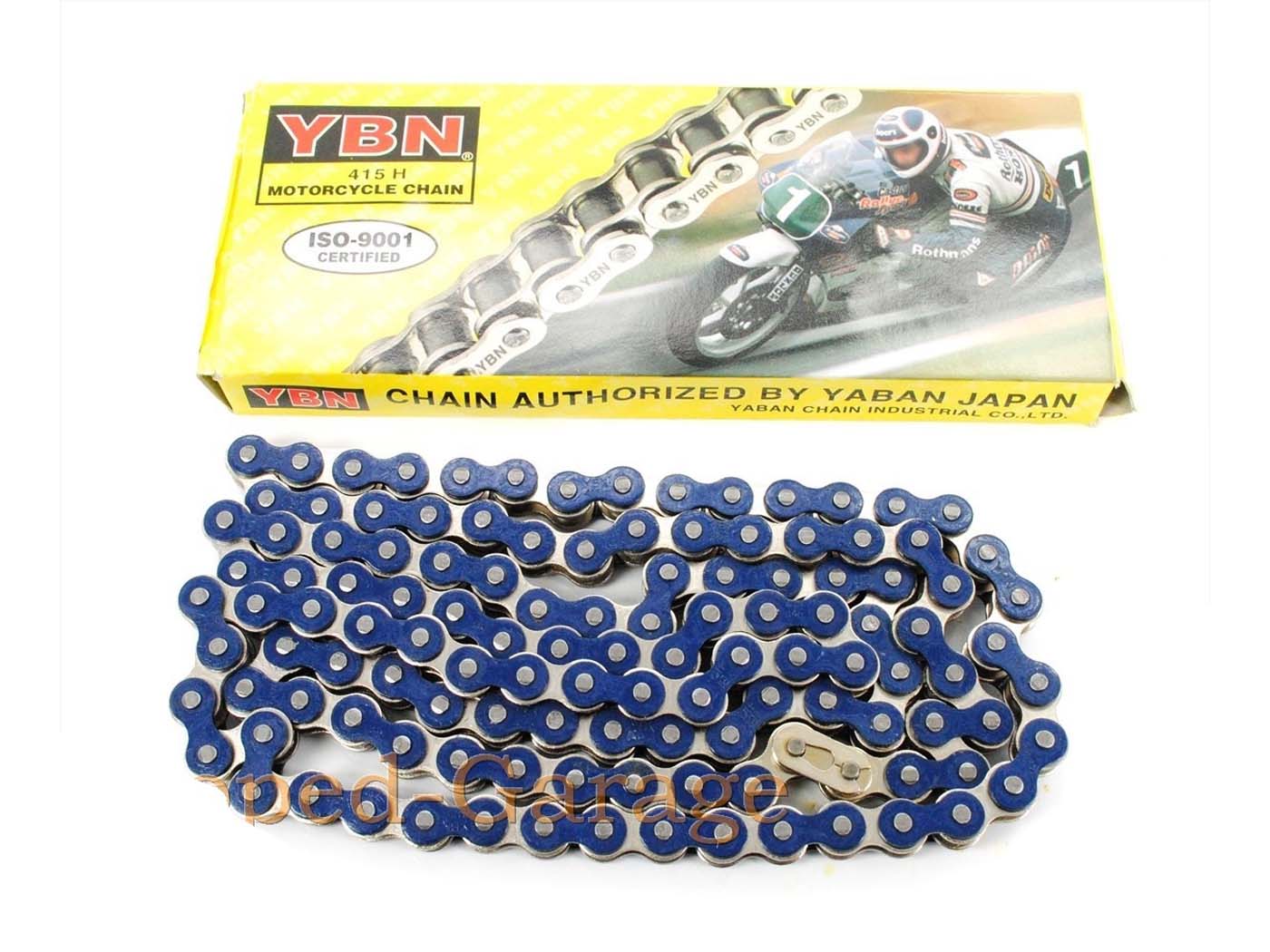 Lanț YBN 122 zale albastru 1/2 x 3/16 7,75 pentru Hercules, Kreidler și alte modele