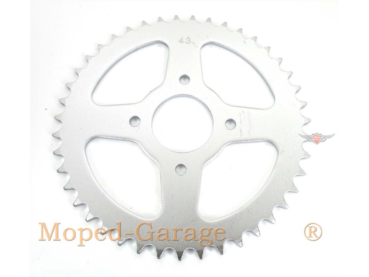 Coroană Presto aluminiu 43 dinți pentru Hercules Prima 2, 3, 4, 5, 6, G3, GT, GX, SX, S și alte modele