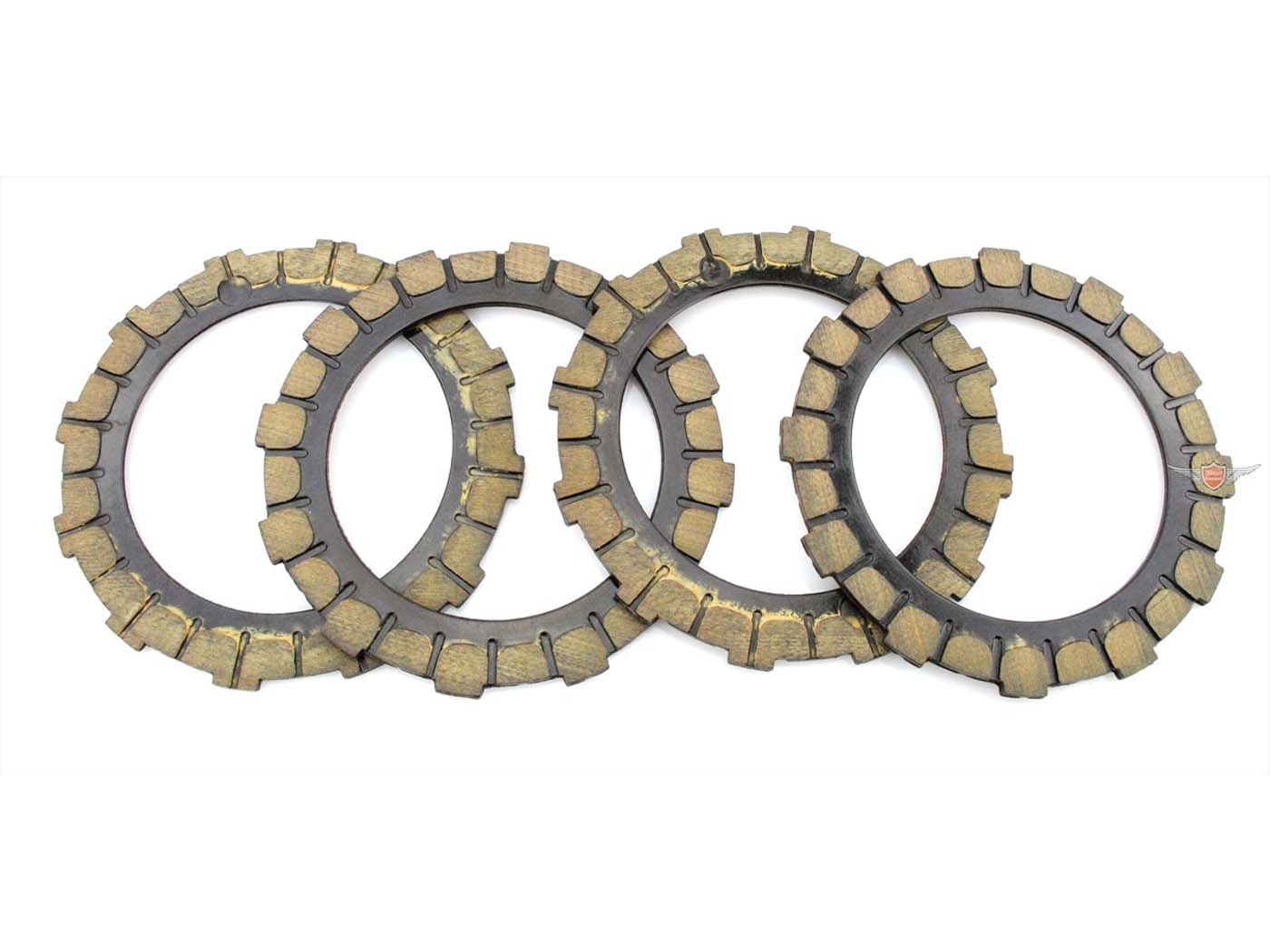 Set lamele ambreiaj 4 bucăți pentru Simson S51, S53, S70, S83, SR50, SR80, Schwalbe KR51/2 și alte modele