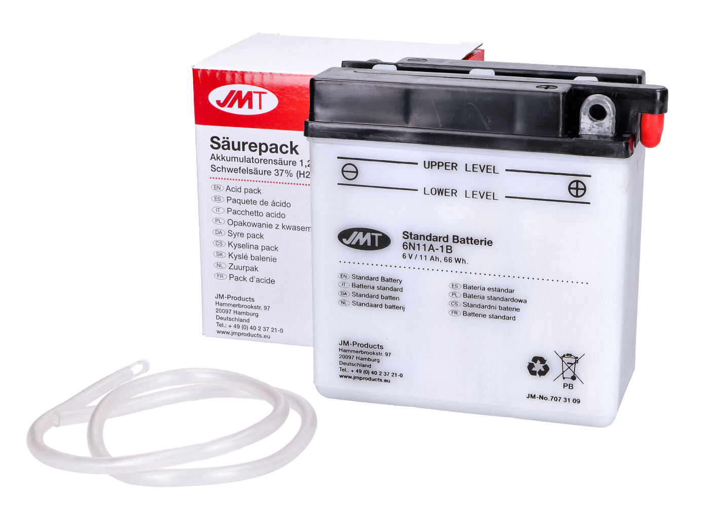 Baterie 6V 11Ah cu pachet acid pentru Simson, MZ / MuZ, Zündapp și alte modele