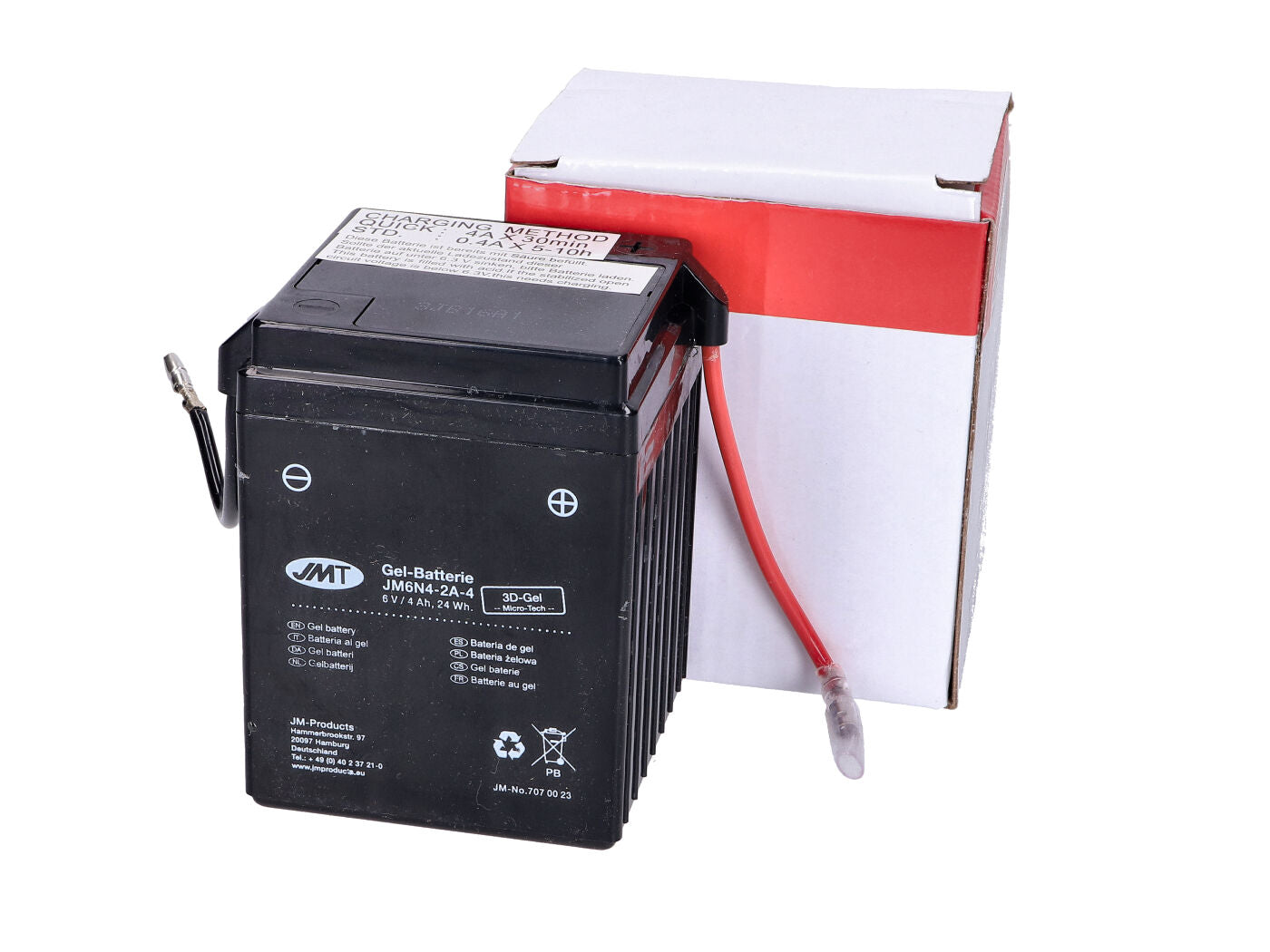 Baterie Gel 6 Volți 4 Ah 6N4-2A-4 pentru Honda MB, MT, CB, Monkey, CY, XL, Z, Moped