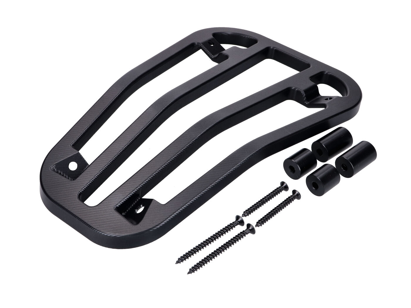 Suport top case Moto Nostra negru mat CNC pentru Vespa Primavera 50-150cc, Sprint 50-150cc și alte modele