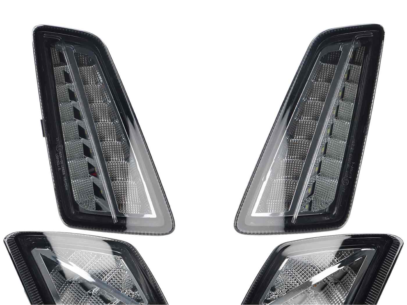 Set semnalizatoare față/spate Moto Nostra LED cu lumină dinamică și poziție, sticlă fumată pentru Vespa GTS 125-300 HPE 2023-