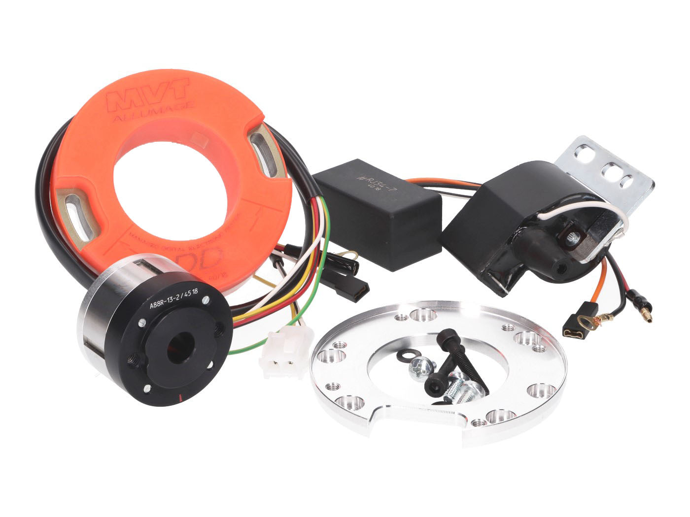 Sistem de aprindere rotor intern MVT Allumage Digital Direct cu lumini pentru Derbi, Aprilia, Gilera și alte modele