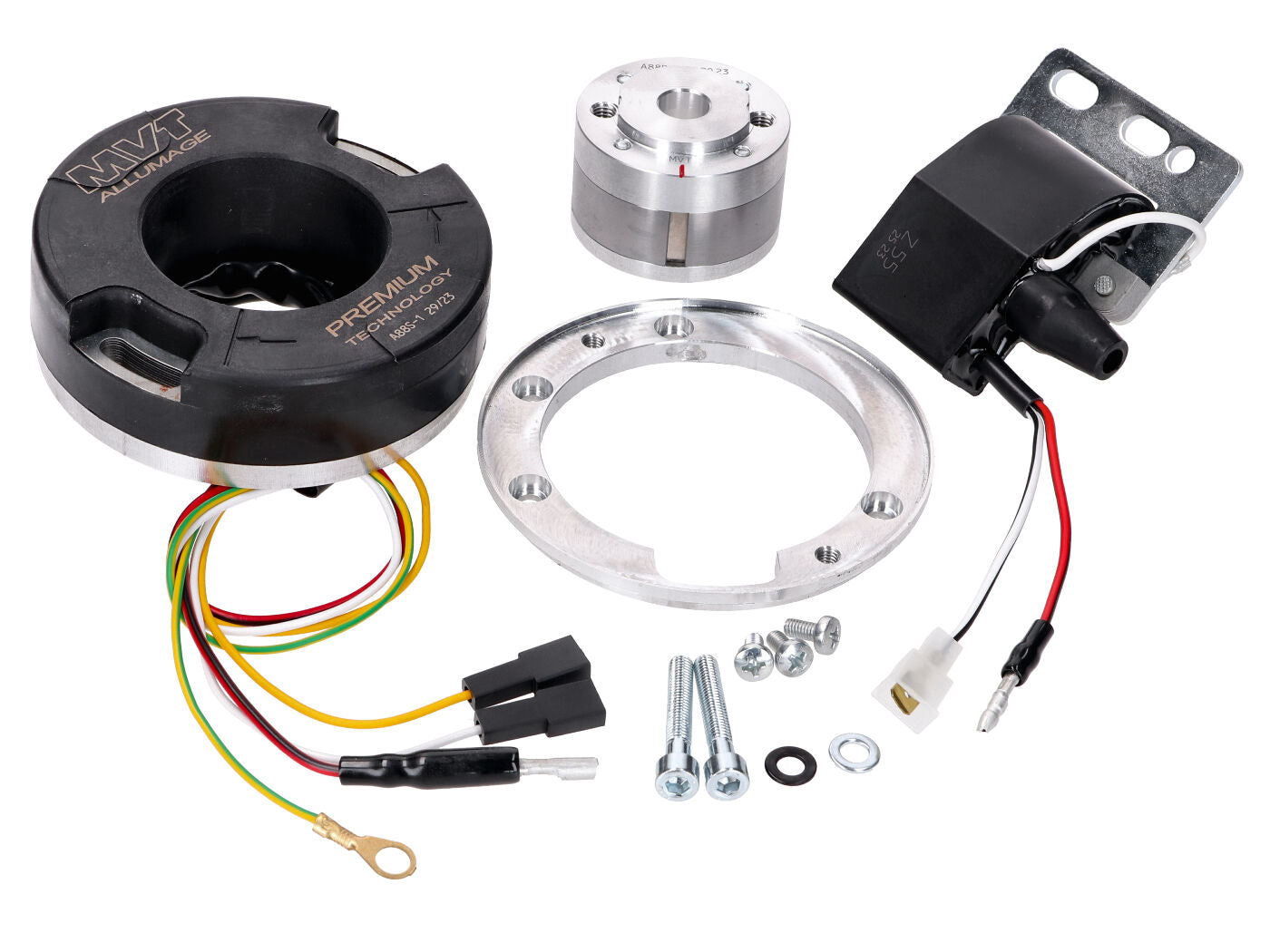Sistem de aprindere cu rotor intern MVT Allumage Premium V2 cu lumini pentru Puch Maxi S/N, Maxi L2A, Maxi K2, Maxi P1, Maxi ZA50 și alte modele