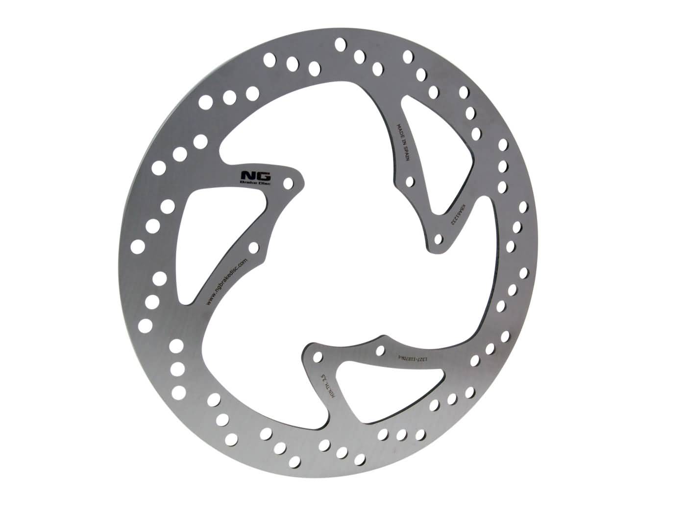 Disc de frână față NG Brake Disc pentru Derbi Mulhacen, Cross City, Terra, Rieju RS3, Motorhispania RYZ 50 și alte modele