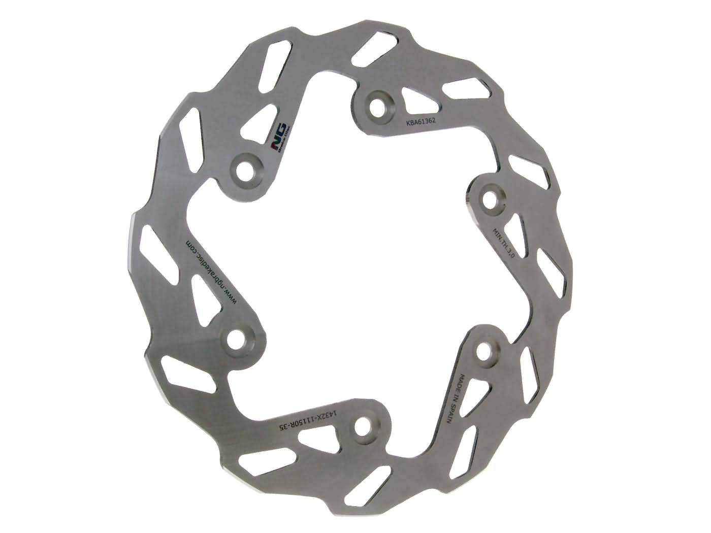 Disc de frână față NG Brake Disc Wavy pentru Kymco Super 8 50 2T, Super 8 50 4T, Super 8 125, Super 8 125 Big Tire și alte modele