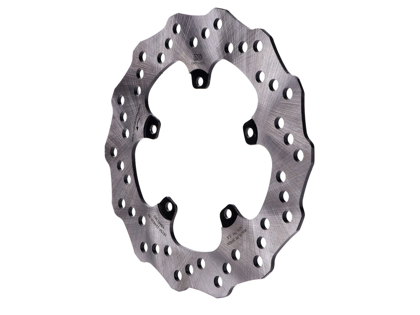 Disc de frână față NG Brake Disc Wavy D=220mm pentru Vespa Modern, Piaggio, Vespa Classic, Derbi și alte modele