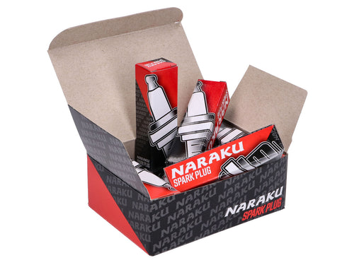 Bujie Naraku 10-R8-LB (CR8EB) set 10 bucăți pentru Piaggio, Vespa Modern, Aprilia, Gilera, Derbi și alte modele