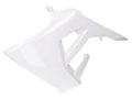 Carenaj rezervor stânga Piaggio OEM alb pentru Derbi Senda 50 R, Senda 50 SM X-Treme, Senda 50 SM Racing, Gilera RCR 50 și alte modele Euro4 2018-