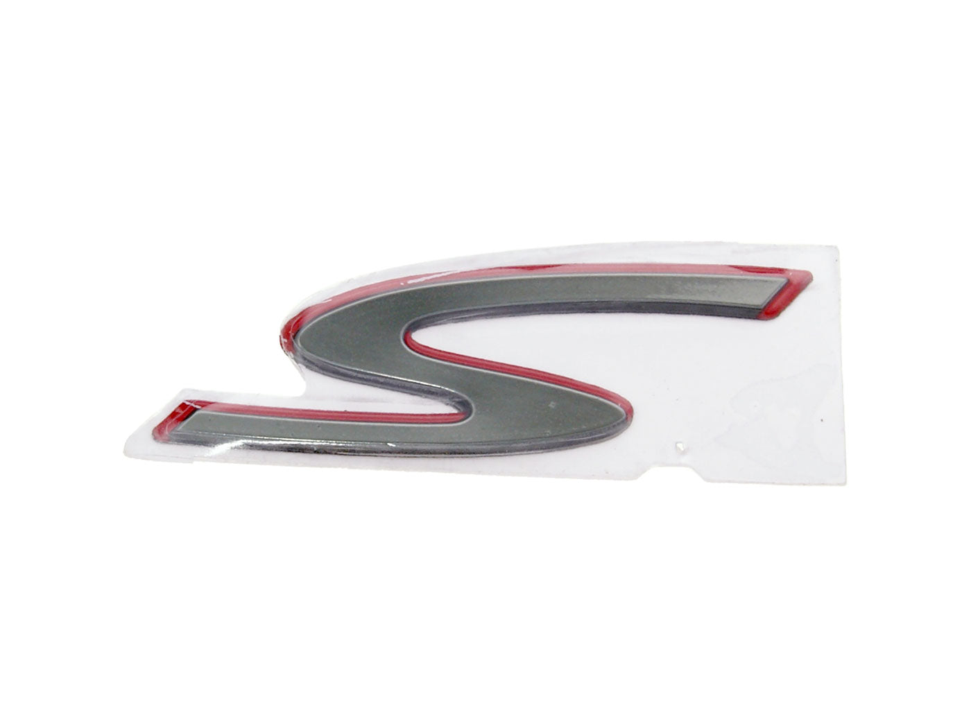 Insignă carenaj față Vespa OEM „S" pentru Vespa GTS 300 ie Super, GTS 300 ie Super Sport, Piaggio Liberty 125 și alte modele