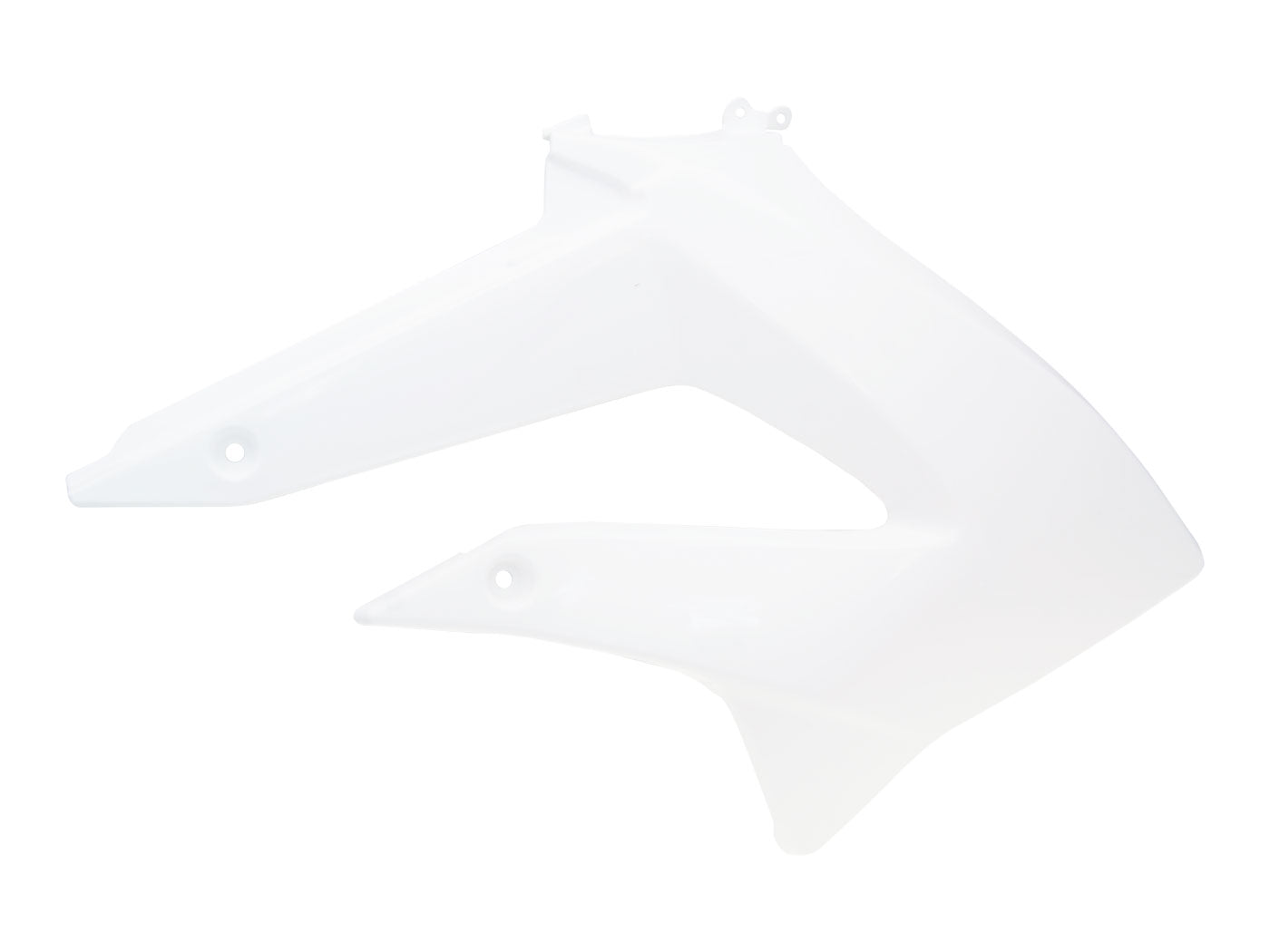 Capac rezervor dreapta Piaggio OEM alb pentru Derbi Senda 50, Gilera RCR 50, SMT 50 și alte modele