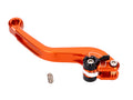 Manetă ambreiaj / frână spate Puig 2.0 reglabilă scurtă portocaliu-negru pentru KTM Duke, Yamaha X-Max, T-Max, Kymco Downtown și alte modele