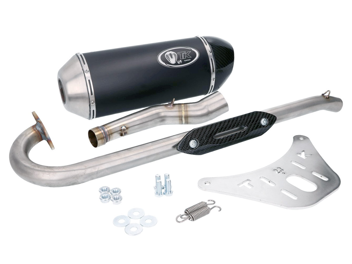 Eșapament Turbo Kit Carbon H2 Quad ATV 4T pentru Kymco KXR 250, MXU 250, MXU 300, Maxxer 250 și alte modele