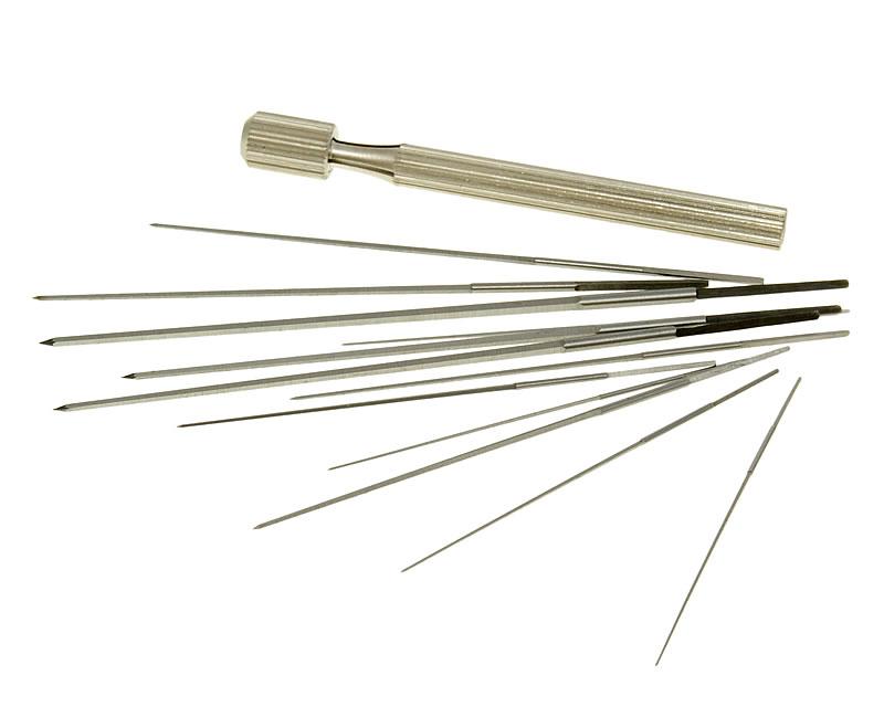 Set alezoare pentru duze carburator cu mâner și cutie 0,6mm-1,9mm universal