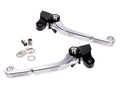 Set manete frână și ambreiaj Schmitt CNC aluminiu negru-argintiu pentru Simson S50, S51, S53, KR51/2, SR50, SR80