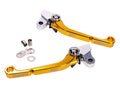 Set Manete de Frână și Ambreiaj Schmitt CNC din Aluminiu Argintiu-Auriu pentru Simson S50, S51, S53, KR51/2, SR50, SR80