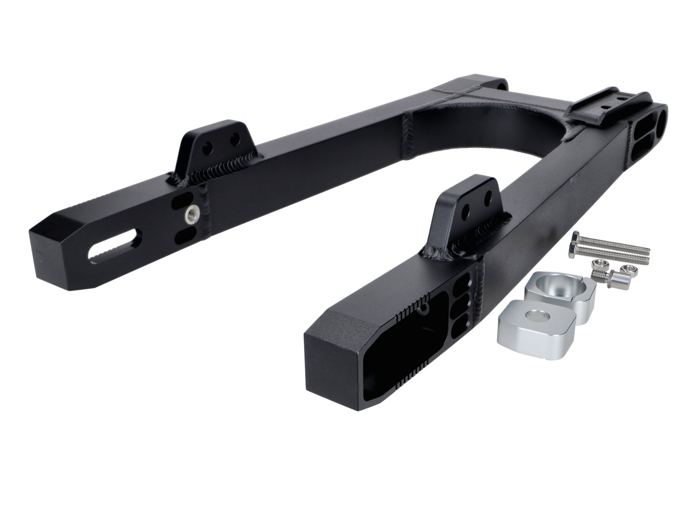 Basculă cutie Schmitt aluminiu CNC negru mat +30mm pentru Simson S50, S51, S70, S53, S83
