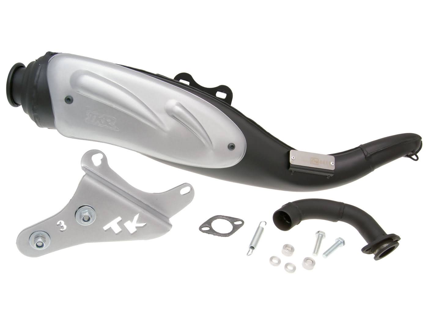 Eșapament sport scuter Turbo Kit TKR pentru Piaggio, Gilera, Derbi, Aprilia și alte mărci 50cc 2T