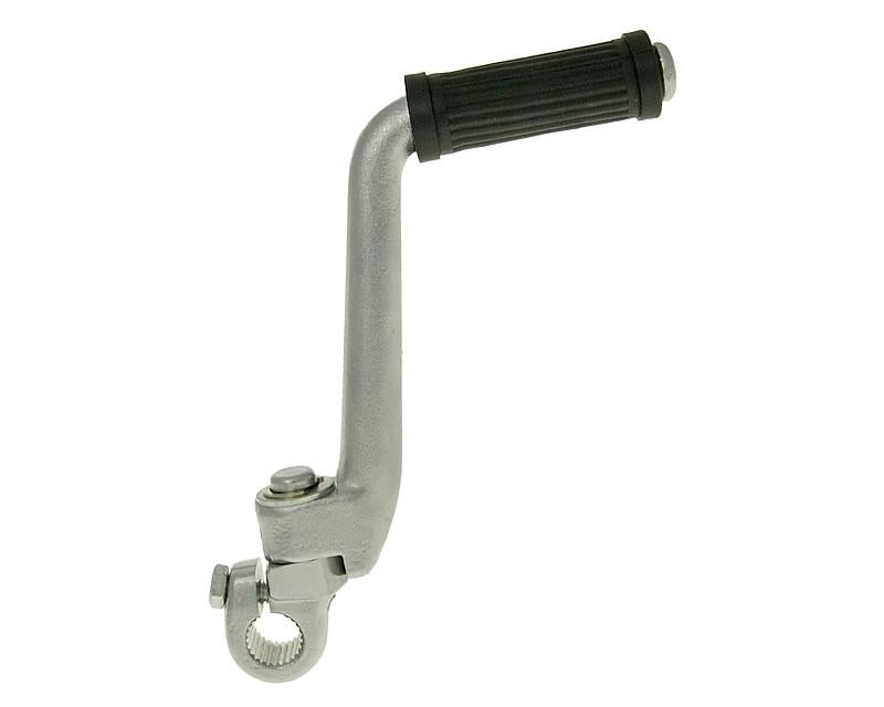 Pedală pornire Vparts argintie pentru Derbi, Aprilia, Gilera și alte mărci motor D50B0, EBE