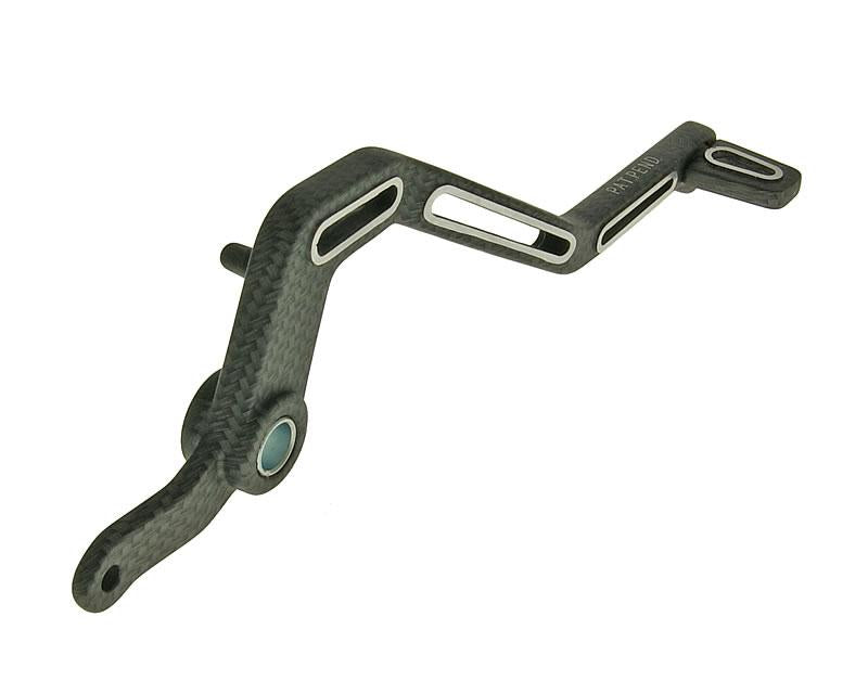 Pedală de frână Vparts aluminiu aspect carbon pentru MBK X-Power 50, Yamaha DT 50 R, DT 125 R, DT 125 X și alte modele