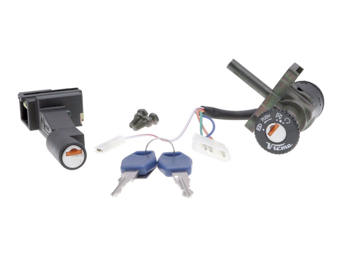 Set de încuietori Vparts pentru Beta Chrono 50, Quadra 50, Tempo 50 și KTM Chrono 50, Quadra 50, Tempo 50