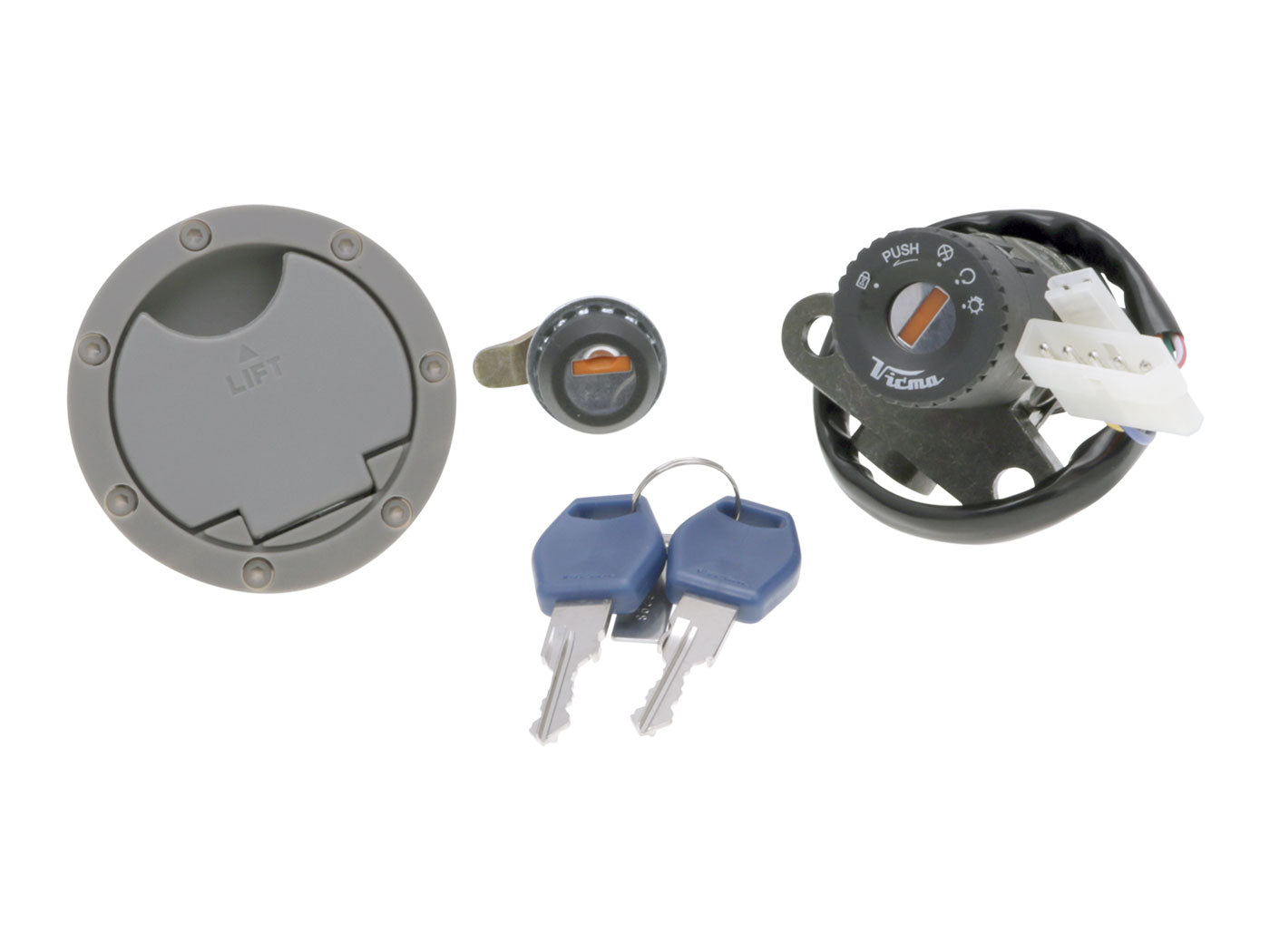 Set de încuietori Vparts pentru Rieju RS1 50 Evolution 99-01, RS1 50 95-98