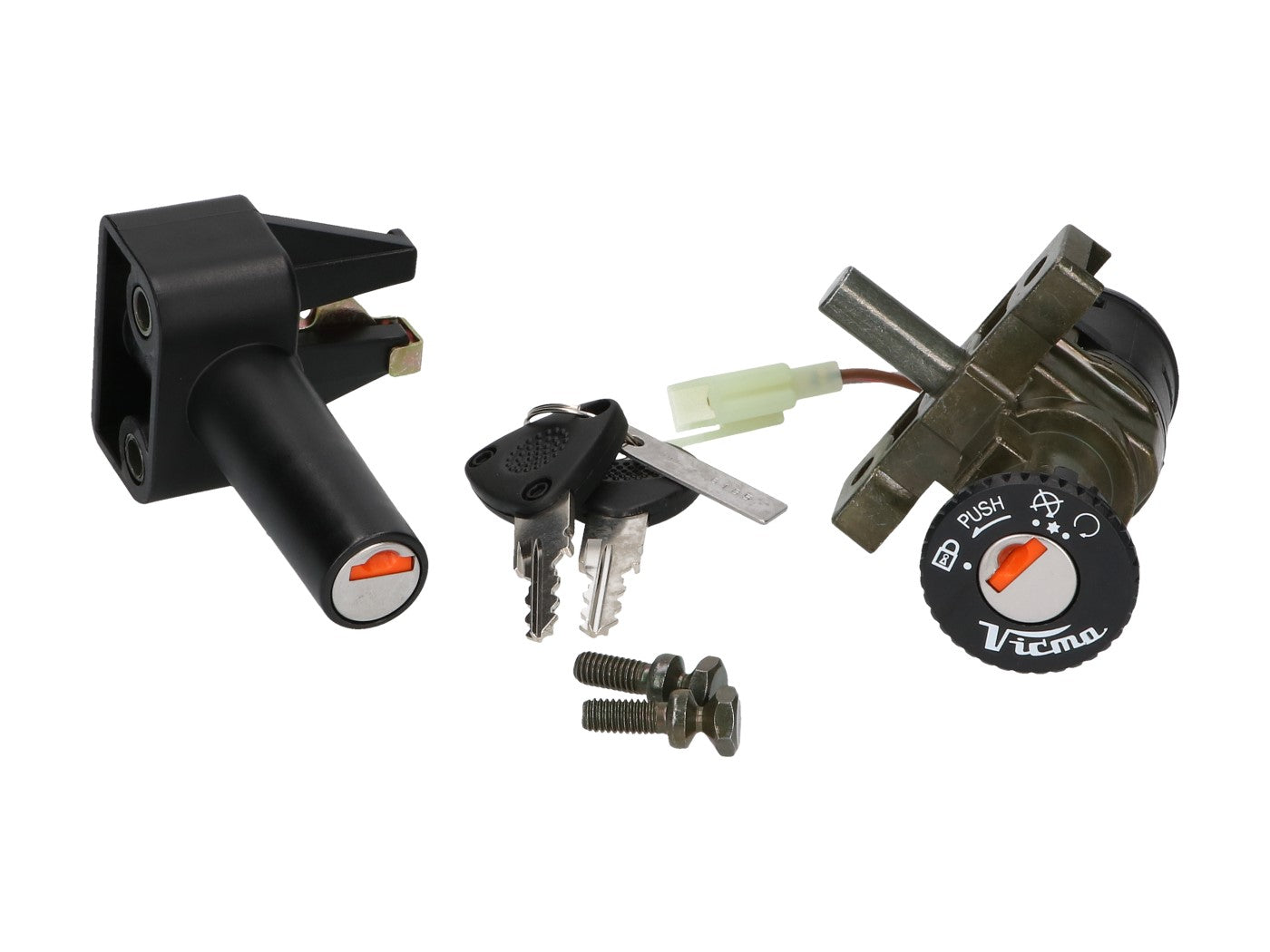 Set de încuietori Vparts pentru MBK Booster 50, Stunt 50 AC, Yamaha BWs 50 2T AC
