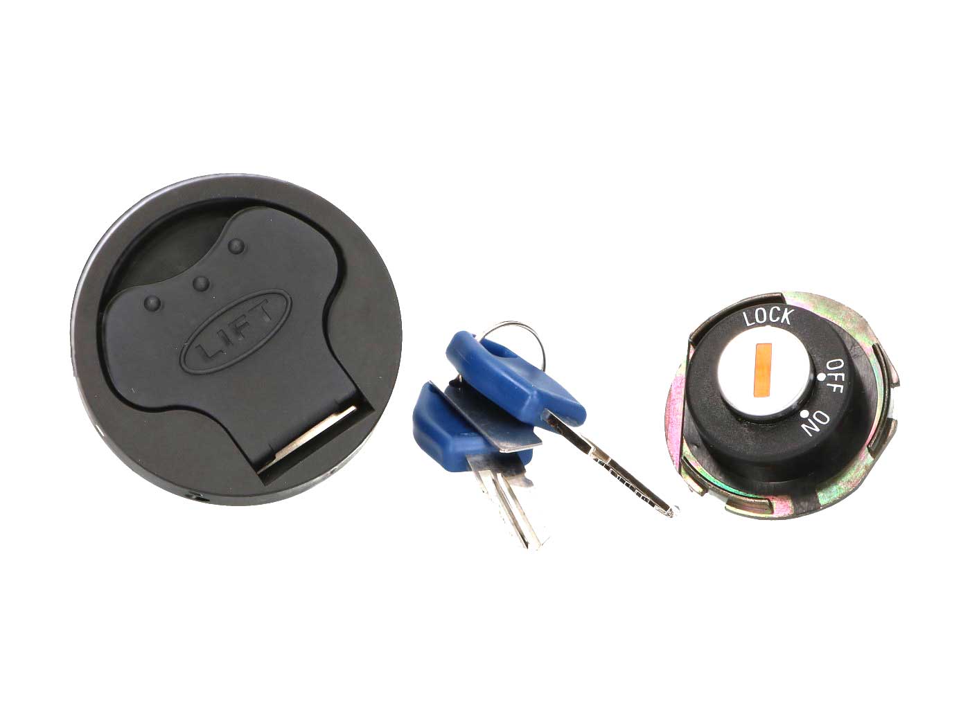 Set de încuietori Vparts pentru Gilera Runner 50/125/200, Piaggio NRG 50 și alte modele