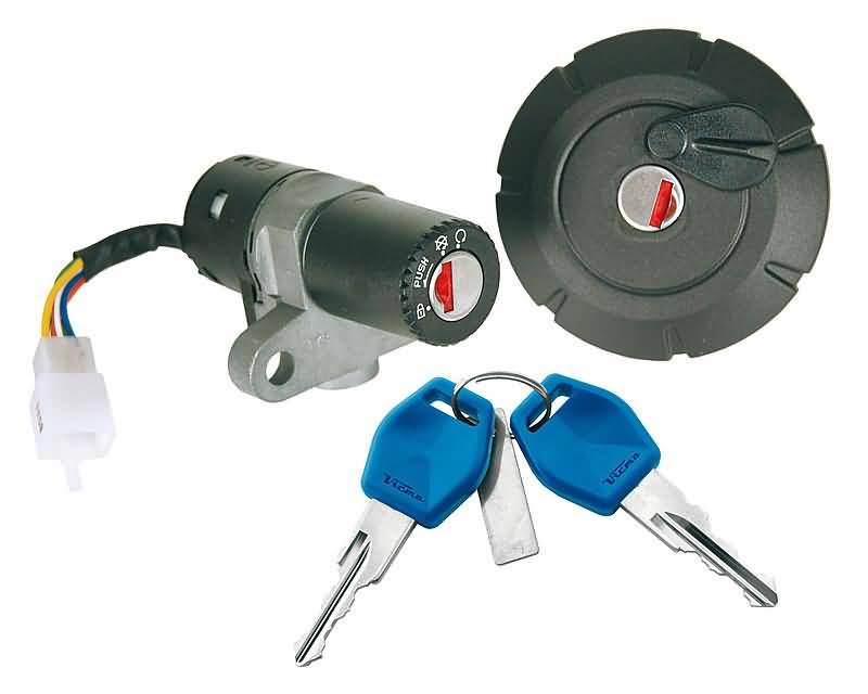 Set de încuietori Vparts pentru MBK X-Limit 50, Yamaha DT 50, Malaguti XSM/XTM 50 (AM6)