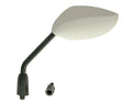 Oglindă Vparts Sport stânga M8 / M10 ovală albă universal