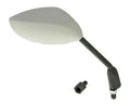 Oglindă Vparts Sport dreapta M8 / M10 ovală albă universal