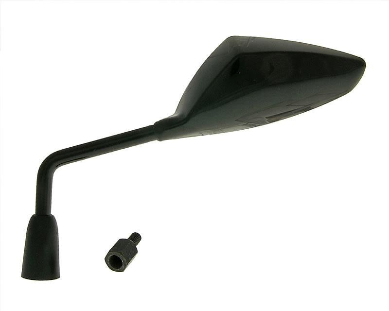 Oglindă Vparts Sport stânga filet M8 / M10 (adaptor) triunghi neagră universal