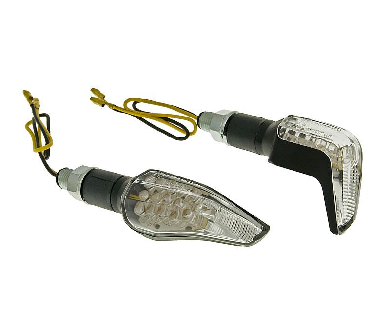 Set Semnalizatoare Vparts LED M10 Sidewinder Sticlă Transparentă Negru universal