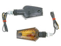 Set semnalizări Vparts M10 aspect carbon Beamer fumuriu, versiune scurtă, universal