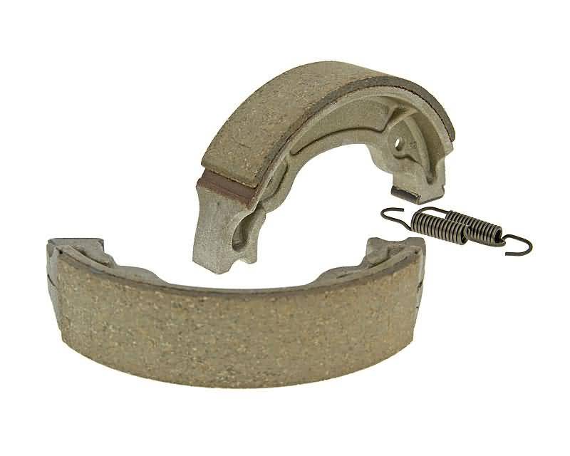 Saboți de frână Vparts 130x28mm pentru tambur pentru Yamaha Aerox, Cygnus, BWs, MBK Booster, Aprilia Scarabeo și alte modele