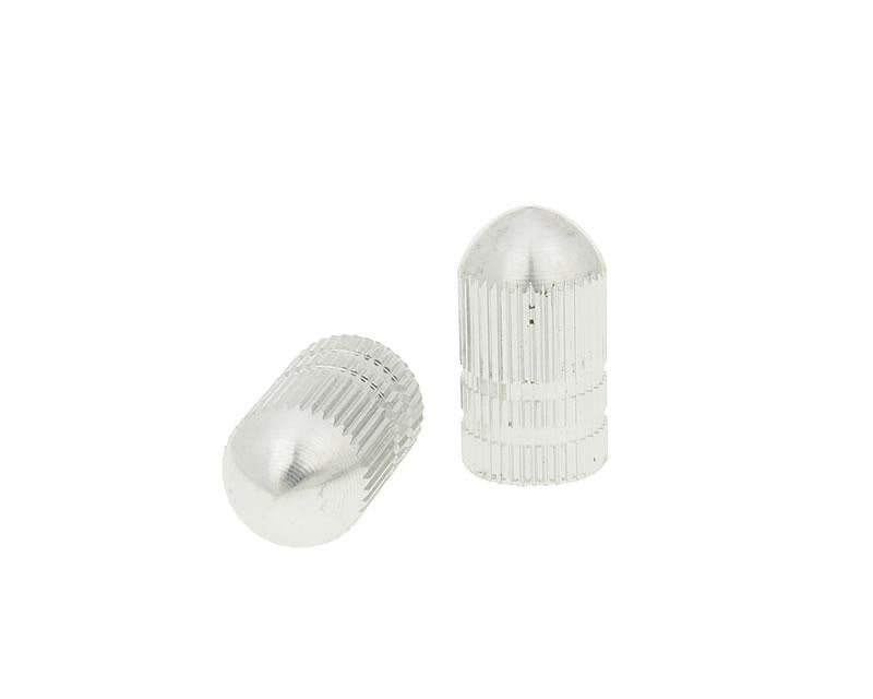 Set capace ventil Vparts Bullet din aluminiu anodizat argintiu universal