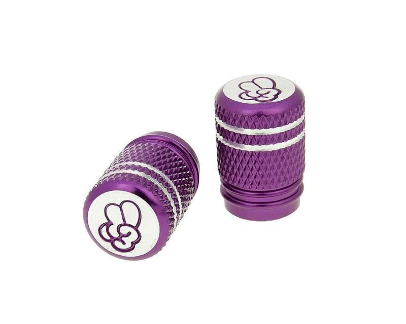 Set capace valve Vparts Peace din aluminiu anodizat violet universal