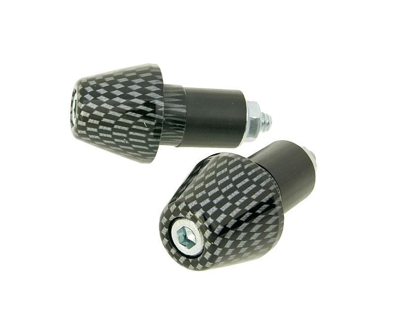 Amortizoare de vibrații ghidon Vparts Short 17,5mm aspect carbon universal