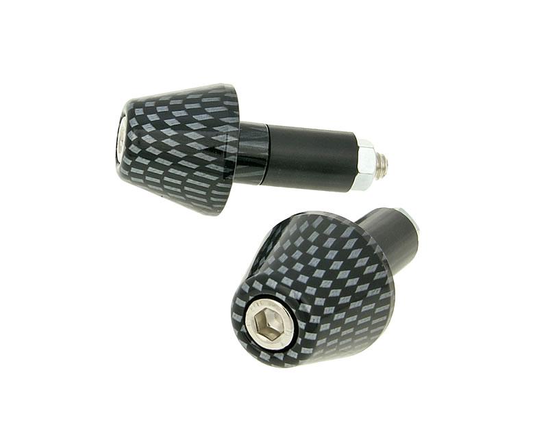 Amortizoare de vibrații ghidon Vparts Short 13,5mm aspect carbon universal