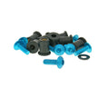 Set șuruburi Vparts cu piulițe M5x16 aluminiu albastru - 8 bucăți - carenaj / styling universal
