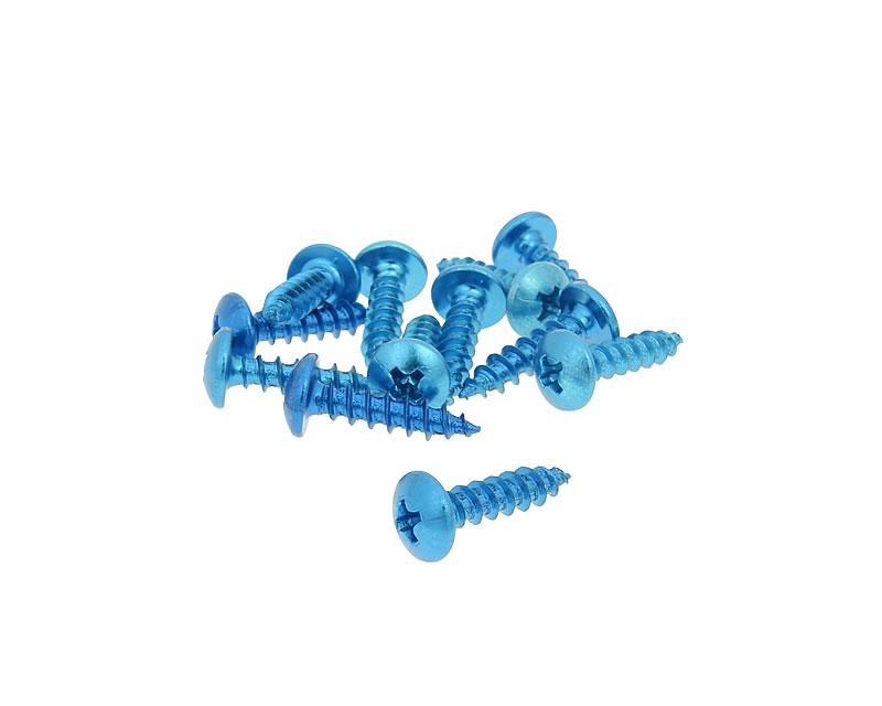 Set Șuruburi Carenaj Vparts Aluminiu Anodizat Albastru M5x20 - 12 bucăți - universal