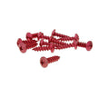 Șuruburi carenaj Vparts aluminiu anodizat roșu M6x20 set 12 bucăți universal