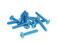 Set șuruburi carenaj Vparts aluminiu anodizat albastru M6x30 - 12 bucăți universal