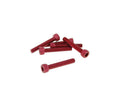 Set șuruburi Vparts M5x30 hexagon interior aluminiu anodizat roșu 6 bucăți universal