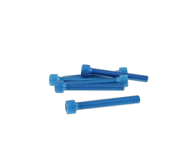 Set șuruburi Vparts hexagonale interior aluminiu anodizat albastru M6x45 - 6 buc - universal
