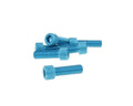 Set șuruburi Vparts hexagonale interior aluminiu anodizat albastru M8x25 universal (6 buc)