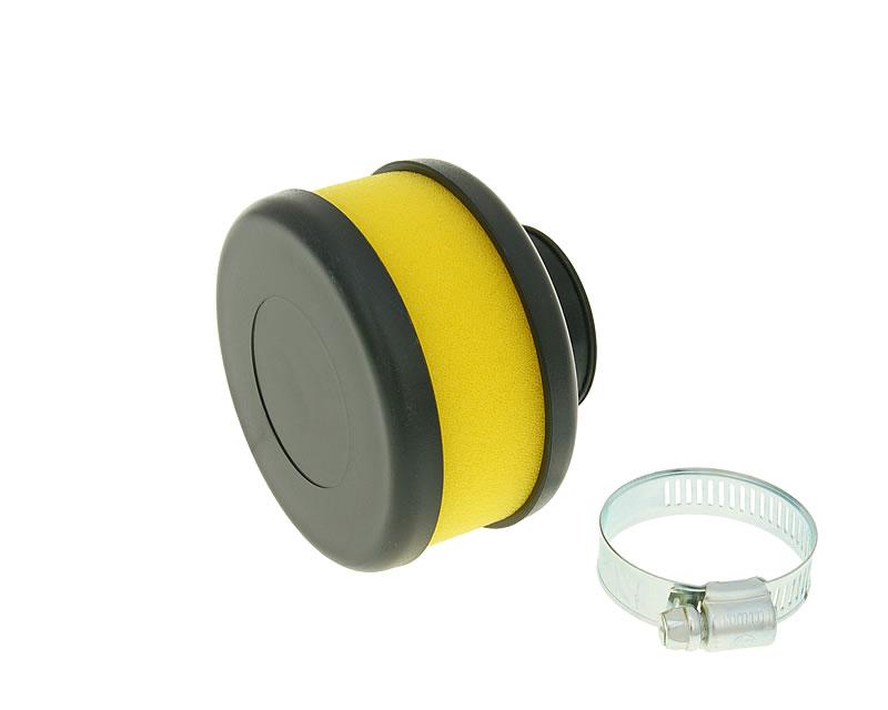 Filtru de aer Vparts Flat Foam galben 28-35mm conexiune carburator dreapta universal