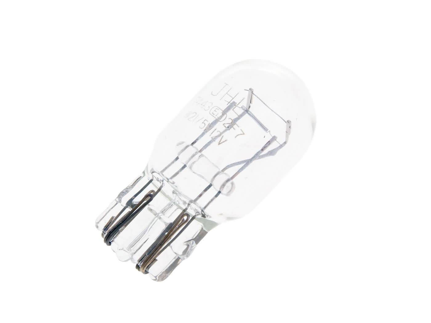 Bec Vparts W21/5W W3x16d cu două filamente transparent soclu sticlă 12V 21/5W universal